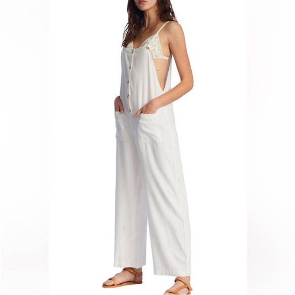 NWT Billabong Beach Cruiser Overalls ~ Ivory XS - Picture 3 of 4